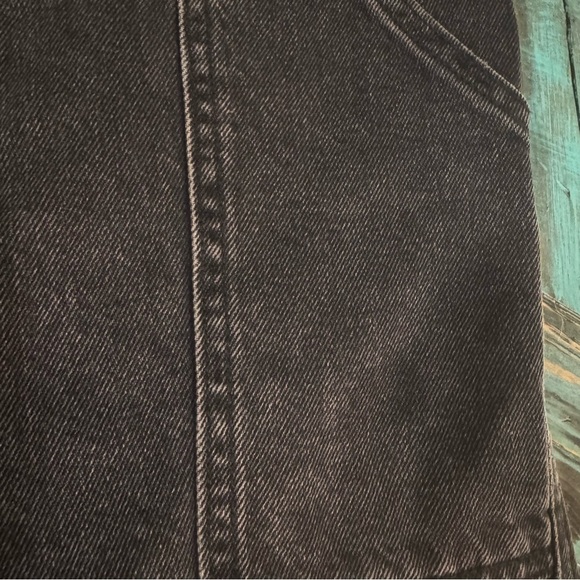 Old Navy Black Slouchy Straight Ankle Jean Overalls Size 14 Petite - Picture 11 of 15